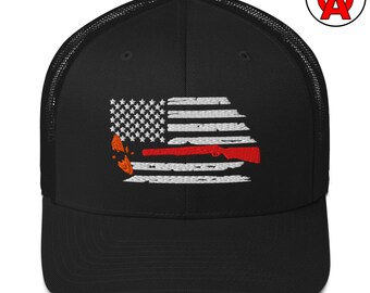 Amerikanische Flagge Trap Shooter Hut - Erwachsene Unisex bestickter Hut, Tontaubenschießmütze, Geschenk für Ausbilder, Trainer, Schützen, Veteranen