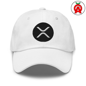 XRP Ripple Logo Embroidered Dad Hat - Adult Unisex - Gifts for Crypto Enthusiasts, XRP Fans, Blockchain Supporters, Tech Lovers, Investors