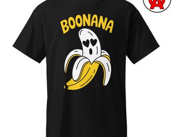 Boonana Funny Ghost Banana T-Shirt, Halloween Humor Gift Unisex Shirt, Spooky Cute Graphic Tee