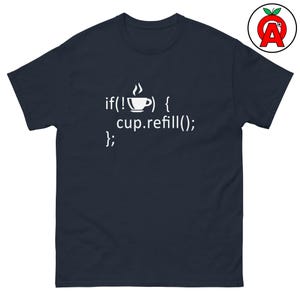Camiseta "Si no hay café, entonces rellena la taza" - Regalos unisex para adultos, técnicos, programadores, ingenieros, graduaciones y cumpleaños.