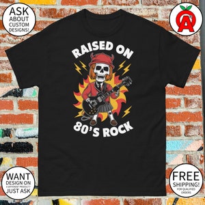 80&#39;s Rock T-Shirt - Unisex Music Fans Nostalgic Lovers Gift - Concert Apparel Streetwear - Vintage Retro Rock Apparel - Music Festival Rock