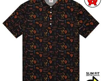Grill Polo Shirt, Cookout Slim Fit, Steak Golf Shirt, BBQ Tennis Top, Barbecue Athletic Shirt, Pitmaster Short Sleeve Unisex Shirt, Backyard