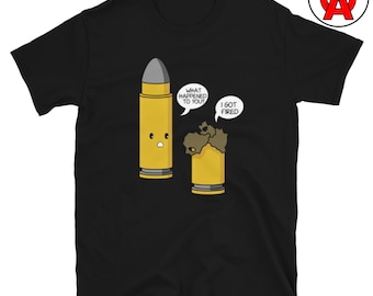 Lustige Ammo ich wurde abgefeuert, Erwachsene Unisex Classic T-Shirt, Geschenk für Waffenbesitzer, Schützen, Mitglieder, Jäger, Feuerwaffenbegeisterte