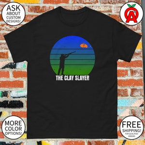 Clay Slayer Shotgun Enthusiast Unisex Tee - Trap Skeet Shooting - Gifts for Trap Shooters, Skeet Shooters, Clay Pigeon, Sporting Clay