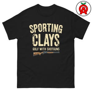 Golf med hagelgevär, unisex t-shirt för vuxna, lerduveskytte, skjutspel med trasigt mål, present till skyttesporter