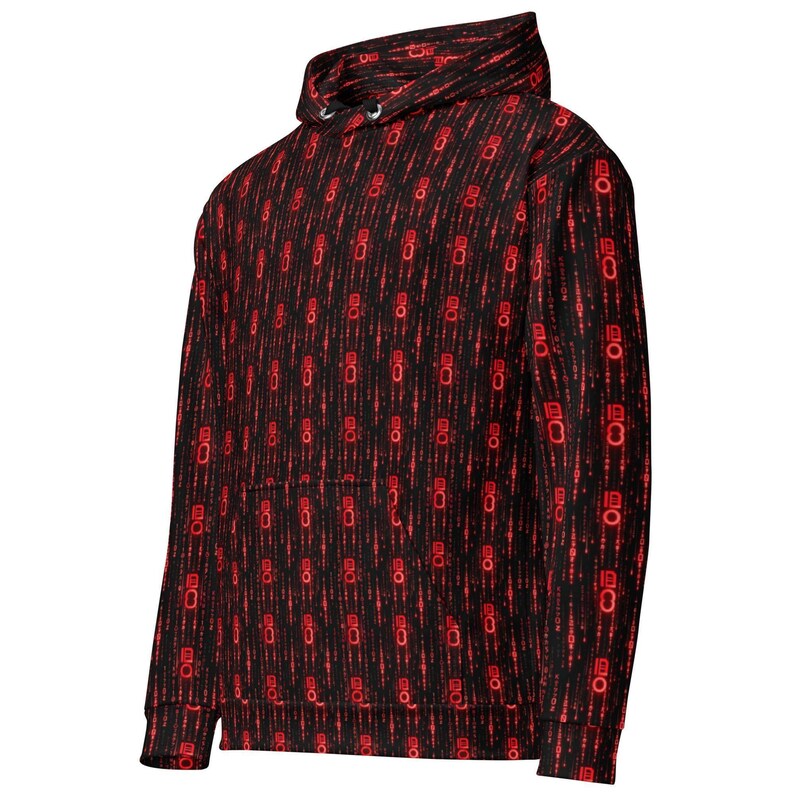 Binary Code Hoodie — IT Professional Gift | Tech Lover Present | Coder Gift | Programmer Gift | Tech enthusiast Gift | Coder Programmer | Tech Enthusiast Top | Digital Pattern Top | Software Developer | Computer Code Print | Programmer Birthday