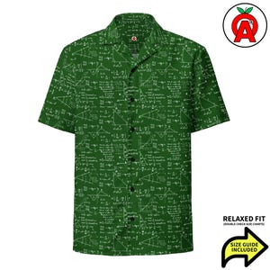 Engineering Hawaiiaans shirt, Calculus-uniseks shirt voor volwassenen, trigonometrie korte mouw button-down, vergelijkingen Aloha-top, sneldrogend, UPF50+ materiaal
