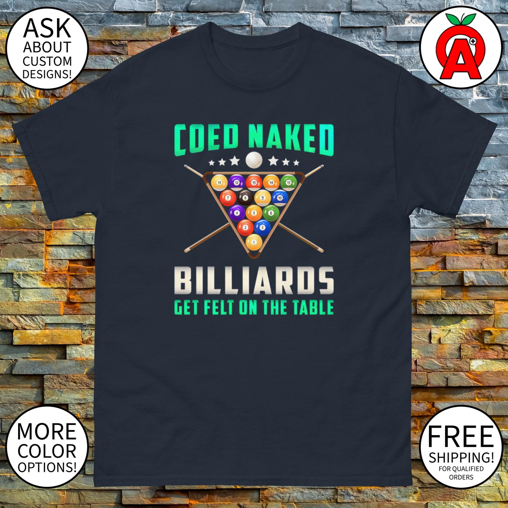 Coed Naked Billiards Get Felt on the Table Funny Adult Unisex Shirt - Etsy