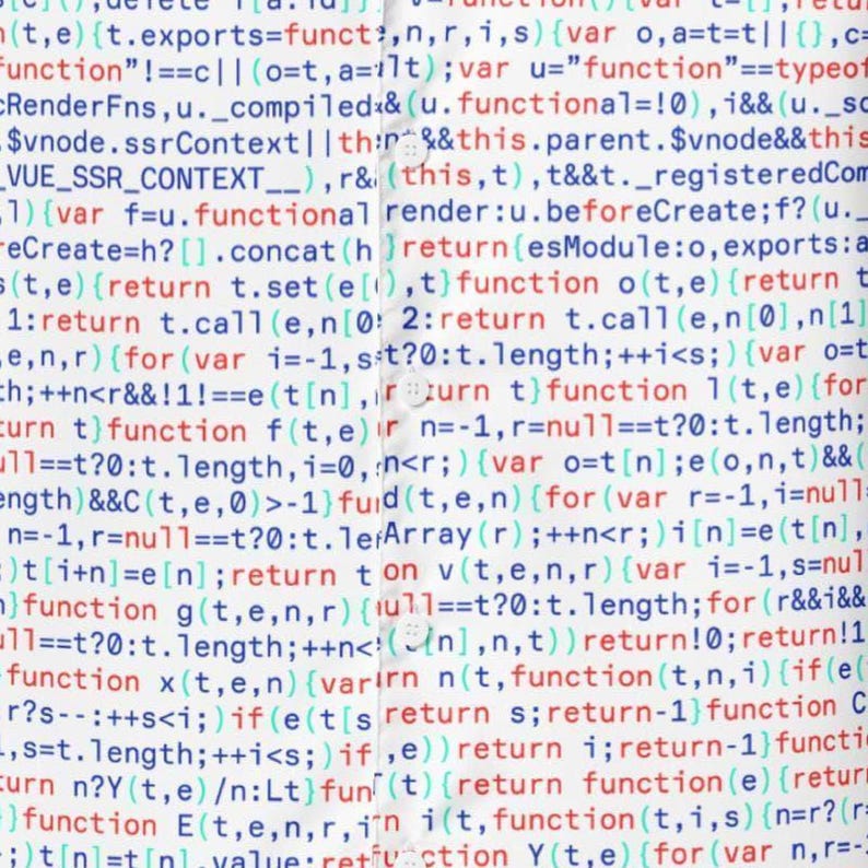 A woman in her mid-30s with short hair wearing Computer Code Hawaiian Shirt, Programming Button Down, Developer Aloha Shirt, Coding Camp Shirt, JavaScript Beach Top, Resort Wear