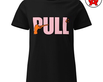 Pull Trap Shooter T-Shirt, American Flag Shotgun Sports Tee, Clay Pigeon Sporting Clays Shirt, Skeet Range Gift