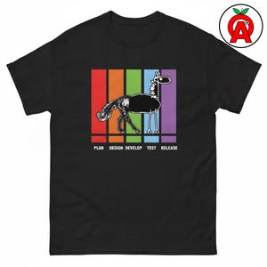 Plan Design Develop Test Release T-Shirt, Unisex Shirt Software Developer Gift, Graphic Tee Programmer Humor Tee