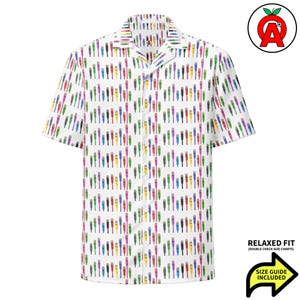 RJ45 Network Cable Pattern Hawaiian Shirt, Adult Unisex All-Over Relaxed Fit Button Down Aloha Shirt, Moisture Wicking, UPF50 Plus Protectio