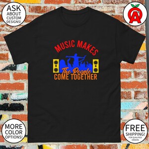 Music Unity Celebration T-Shirt - Rock n' Roll Fans Guitar Enthusiasts Birthday Gift