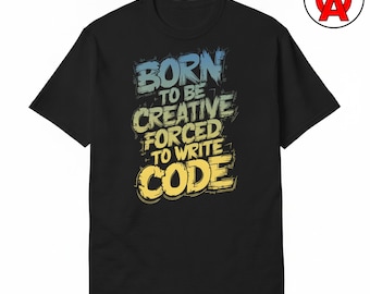 クリエイティブコーディングTシャツ、プログラマーユーモアグラフィックTシャツ、開発者コードカジュアルトップス、テック引用クルーネックTシャツ、コーダーアイデンティティユニセックスシャツ