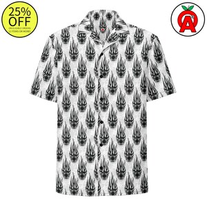 Aces High Poker Adult Unisex All-Over Relaxed Fit Button Up Shirt, Card Game Top, Vegas Vacation Wear, Casino Outfit, Gambling Gift for Him