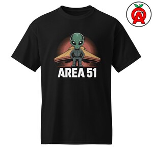 Area 51 Adult Unisex DryBlend Shirt, UFO Alien Space Sci-Fi Astronomy Gift, Extraterrestrial Conspiracy Theory