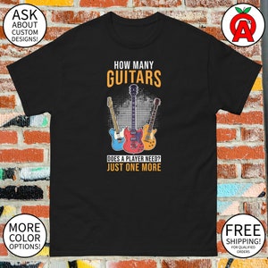 Maglietta One More Guitar Band - Unisex per adulti - Regali per compleanni, fan del rock n' roll, musicisti