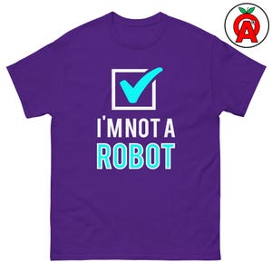 CAPTCHA Ich bin kein Roboter Grafik-T-Shirt, Erwachsene Unisex Classic T-Shirt, Geschenk für Programmierer, Entwickler, Coder, Tech-Liebhaber, Geeks