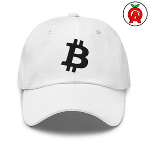 Bitcoin Crypto Currency Embroidered Hat with Adjustable Strap - Unisex Dad Hat for Enthusiasts and Investors, Blockchain Merch, BTC Fashion
