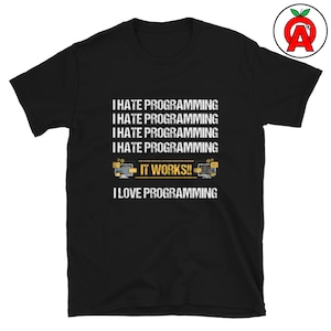 Programmeer-T-shirt, Debug-shirt, Klassiek Code-T-shirt, Casual top met ontwikkelaarshumor, Tech Nerd-T-shirt met ronde hals, Wetenschaps-T-shirt voor unisex