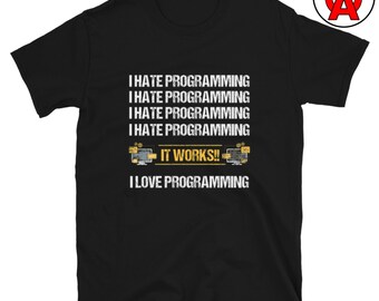 Camiseta de programación, camiseta con gráfico de depuración, camiseta clásica de código, camiseta informal con humor para desarrolladores, camiseta de cuello redondo para nerds de la tecnología, camiseta unisex de ciencia