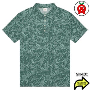 Polo PCB, camisa de golf ajustada para circuitos impresos, camiseta de tenis electrónica, camisa deportiva técnica, manga corta unisex, material elástico, ajuste seco.