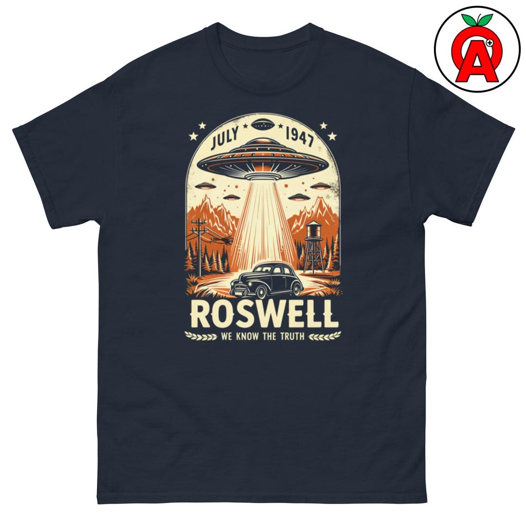 Roswell 1947 UFO T-shirt, Alien Encounter Graphic Tee