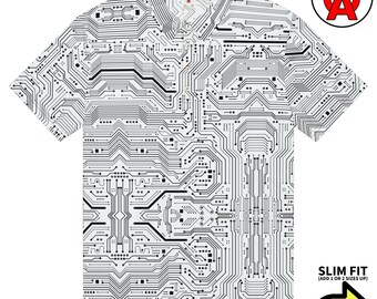 Polo PCB, vestibilità slim per ingegnere elettrico, polo da golf per circuiti, top da tennis per elettronica, maglietta sportiva per ingegnere, top a maniche corte per hardware