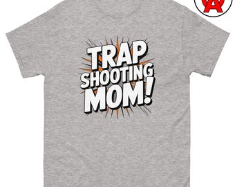 Camiseta unisex para mamá de tiro al plato, divertida camiseta deportiva con escopeta, regalo de tiro al plato, ropa de tiro al plato, entusiasta del plato.