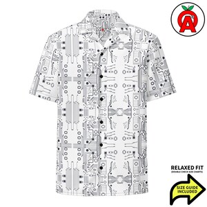 Kretskortsskjorta, Vuxen Unisex Heltäckande Avslappnad Passform Knappknäppt Skjorta, Fukttransporterande UPF50+ Material, Dataingenjörstekniker Gåva