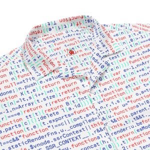 Modèle de code de programmation informatique, chemise boutonnée unisexe pour adulte, coupe ample, amateurs de technologie, cadeau logiciel, style geek, impression UPF image 2