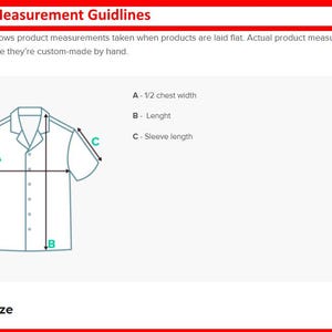 K&ouml;nnte beinhalten: Ein Diagramm eines wei&szlig;en Hemdes mit Ma&szlig;angaben f&uuml;r Brustweite, L&auml;nge und &Auml;rmell&auml;nge. Der Text "Product Measurement Guidelines" steht oben, mit Anweisungen zur Messung des Hemdes.