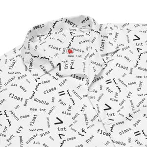 Computerwetenschappelijke engineering programmeerpatroon, volwassen uniseks all-over ontspannen pasvorm button-up Hawaiiaans shirt, vochtafvoerend, codeercadeau afbeelding 2