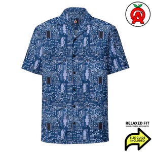 Circuit Board Hawaiian Shirt, Tech Button Down, Electronics Aloha Shirt, Coder Camp Shirt, Engineer Button Up, Geek Beach Top