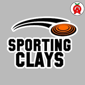 Sporting Clays Bubble-Free Vinyl Sticker for Shotgun Sports Enthusiasts & Outdoor Activities - Durable - Fade-Resistant Clay Pigeon Decal
