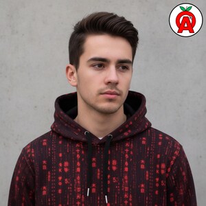 Digital Code Hoodie — Programmer Gift Idea | Web developer Gift | Data scientist Gift | Binary Pattern Shirt | Cascading Data Top | Hacker Aesthetic | Software Engineer | Cybersecurity Pro | Web Developer | Data Scientist | Tech Enthusiast Top