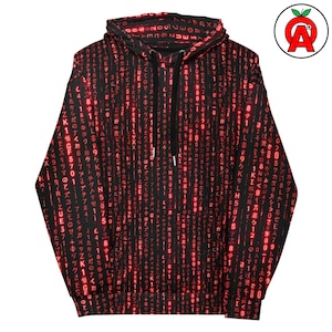 Sudadera con capucha Matrix Code, sudadera unisex, top de manga larga, sudadera con capucha, corte unisex relajado, jersey extragrande, tejido de capucha de doble capa
