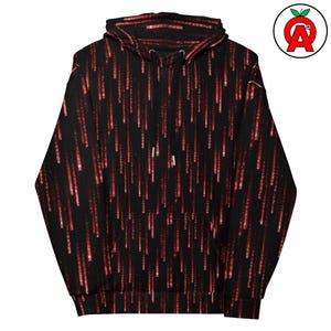 Matrix Code AOP Hoodie, Binary Pattern Unisex Top, Digital Rain Graphic Pullover, Cyberpunk Soft Sweater, Computer Programming AOP Hoodie