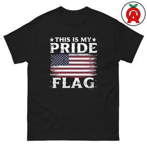 これは私のプライドフラッグ、大人用ユニセックスTシャツ、アメリカ国旗Tシャツ、愛国的なアパレル、USAプライドシャツ、ナショナルヘリテージクロージング