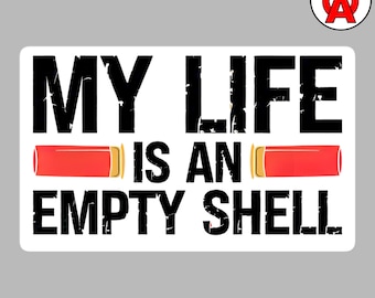 Striking Shotgun Shell Design Bubble-Free Sticker for Firearms Enthusiasts