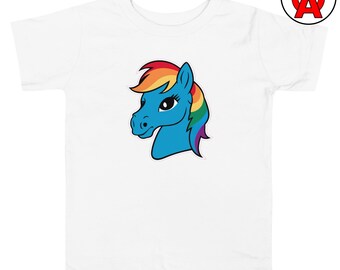 Whimsical Tee for Kids - Magical Pegasus Rainbow Wings - Fantasy Shirt for Cartoon & Rainbow Fans - Soft - Comfy Cotton