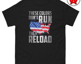 Celebre el espíritu estadounidense con esta camiseta con la bandera patriótica Reload: camiseta unisex 100 % algodón, camiseta patriótica de EE. UU., camiseta Spirit of Freedom.