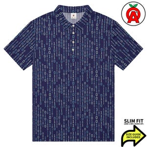 Polo de circuito impreso, corte ajustado técnico, camisa de golf digital, camiseta de tenis binaria, camisa deportiva PCB, manga corta unisex para placa base
