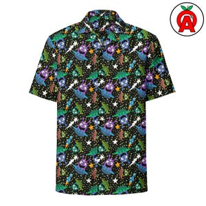 Extraterrestrial Adventure Hawaiian Shirt - Unique Alien UFO Button-Up for UFO Fans and Alien Believers - Premium Gift for Sci-Fi