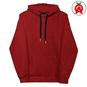 Matrix Binary Computer Programming Code Pattern, All-Over Adult Unisex Hoodie Sweatshirt, Software Engineer Developer Coder Techie Gift