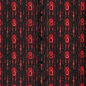 Binary Code Hawaiian Shirt, Digital Aloha Shirt, Cyberpunk Tropical Button Down, Hacker Oversized Beach Top, Tech Noir Button Up Resort Wear