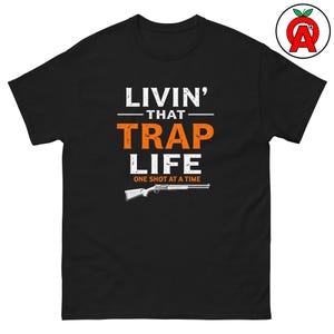 Leva det fälllivet Vuxen unisex t-shirt, fällskytte entusiast gåva, lermålssporttröja, Broken Skeet Design Apparel