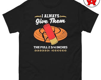 Shotgun Shooting T Shirt, Full 2 3 4 Tee, Adult Unisex Graphic Tee