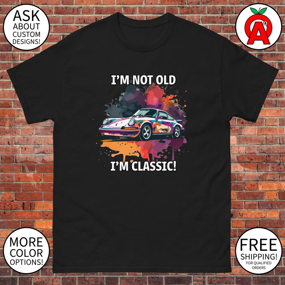 Unisex Classic Car Fan Tshirt Mens Womens Tee Vintage Auto Lover Gift