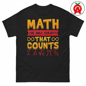 T-shirt met wiskundeprint, T-shirt met wiskundige afbeelding, klassiek T-shirt met educatieve thema's, casual top met statistiekprint, T-shirt met ronde hals over een bepaald onderwerp, humoristisch unisex T-shirt